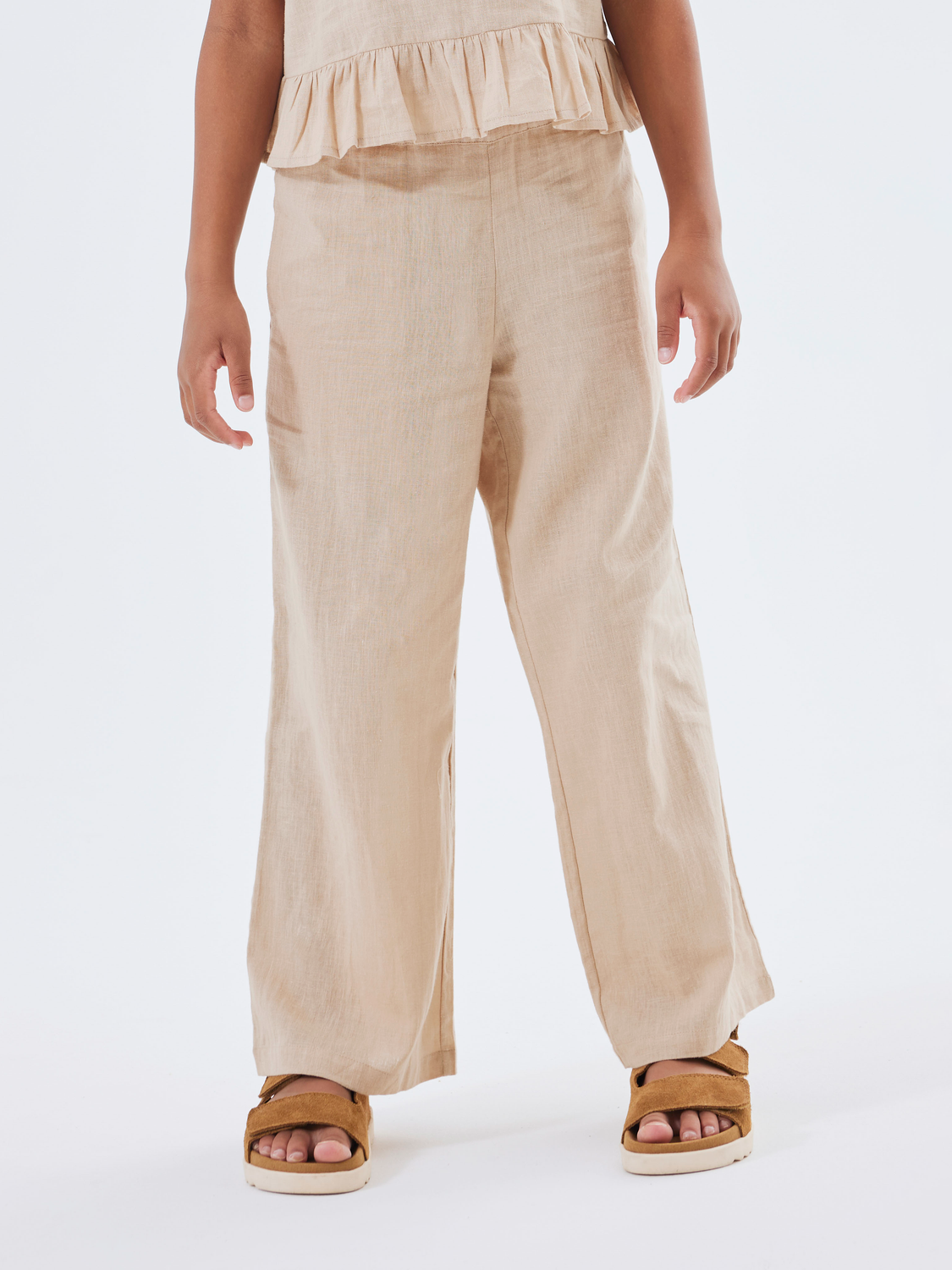 NKFFALINNEN Trousers - Humus