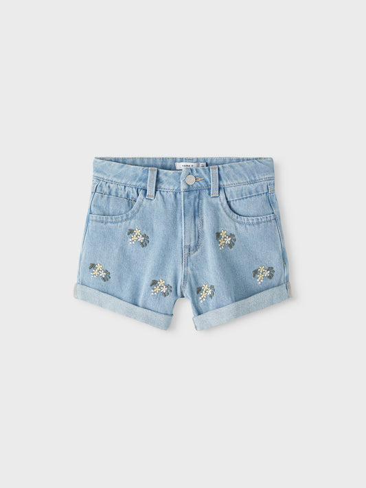 NKFBELLA Shorts - Light Blue Denim