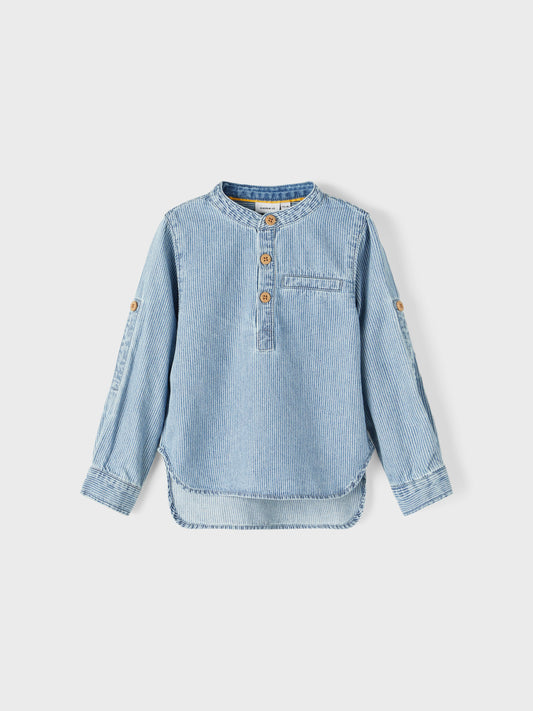 NMMSTRIPE Shirts - Light Blue Denim