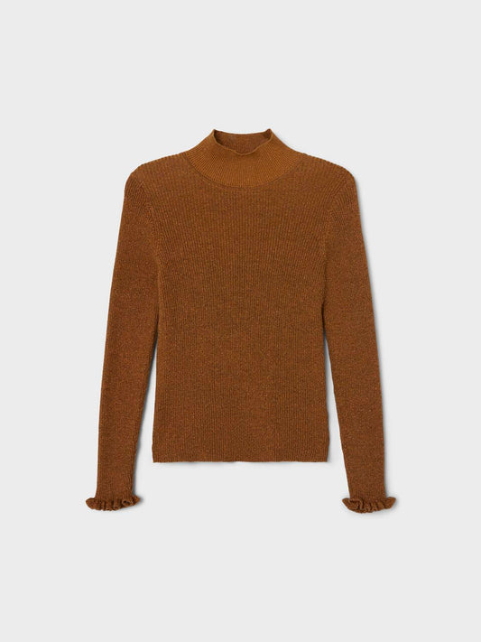 NKFRIAGLITTER Knit - Bone Brown